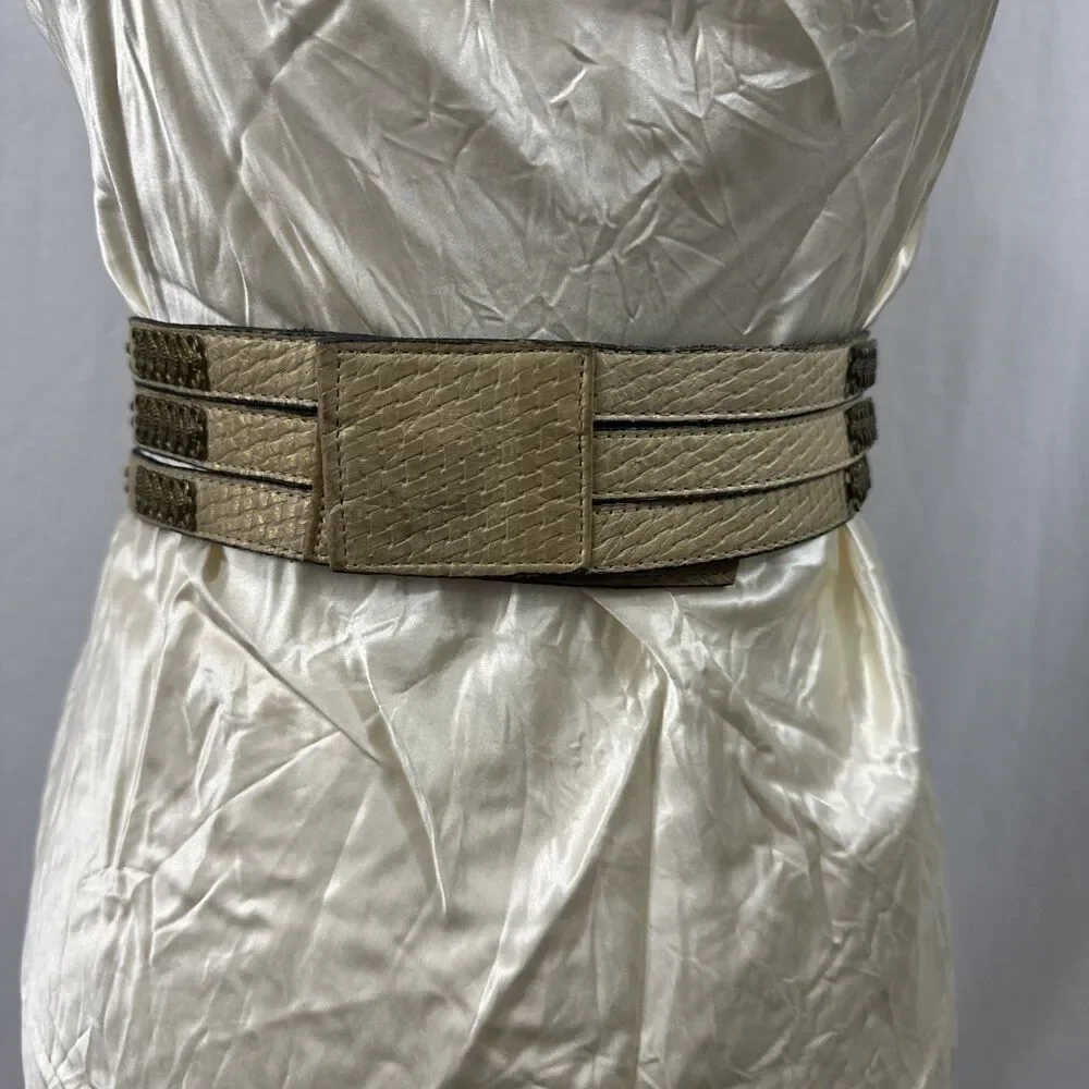 Nina Arjani Vintage Leatherock Glam Costume Statement Belt Womens Boho